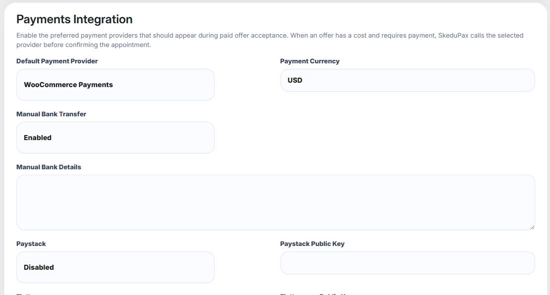 SkeduPax Pro — Request-first scheduling for WordPress — Flexible Payments Control